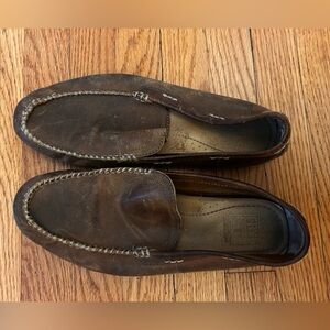 Frye Dark Brown Leather Slip-On Loafers